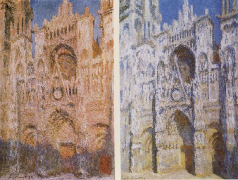 Claude Monet The West Doorway and the Cathedral of Rouen